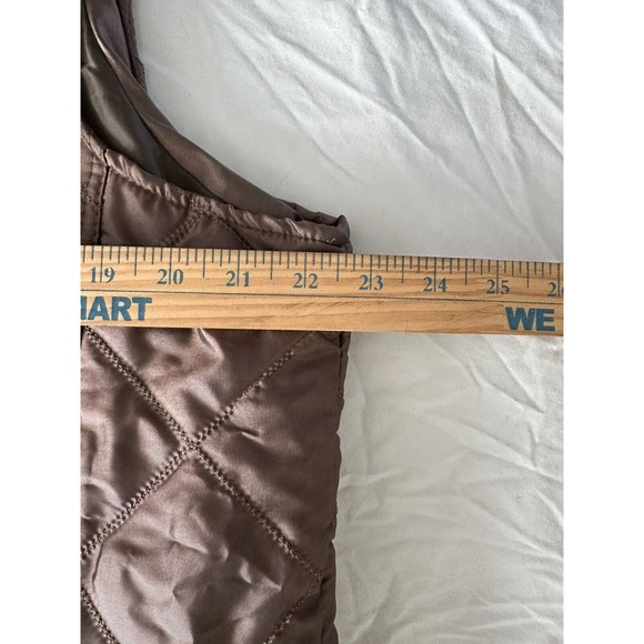 Jane Ashley Puffer Vest Jacket Rust Brown Size XL Full Zip Quilted - Picture 6 of 15